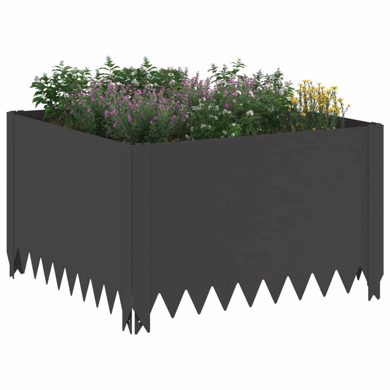 Lawn Edging 60 x 60 x 35 cm Steel Black