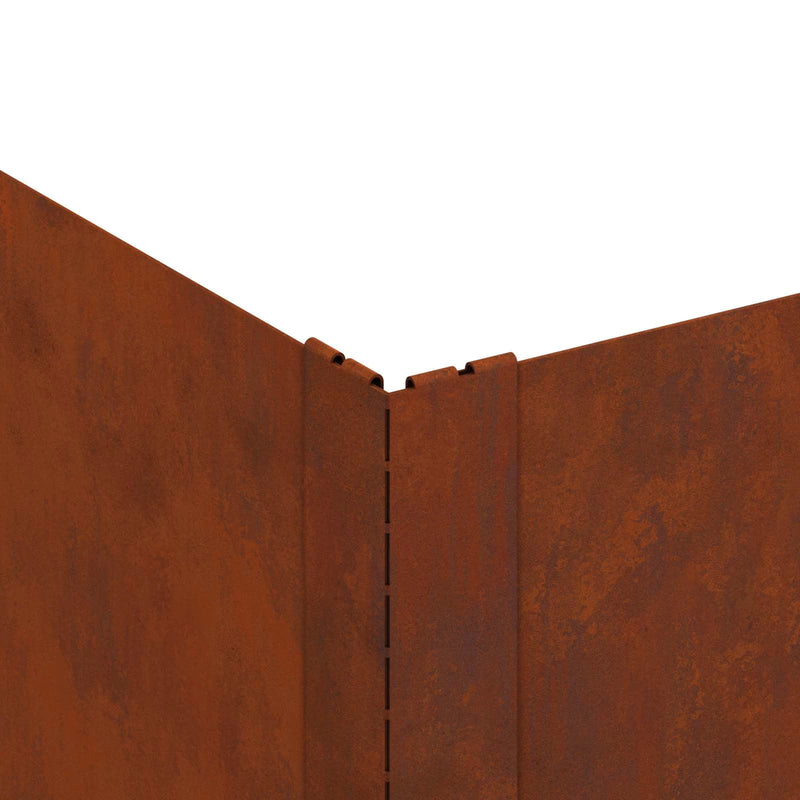 Lawn Edging 60 x 60 x 35 cm Steel Rusty