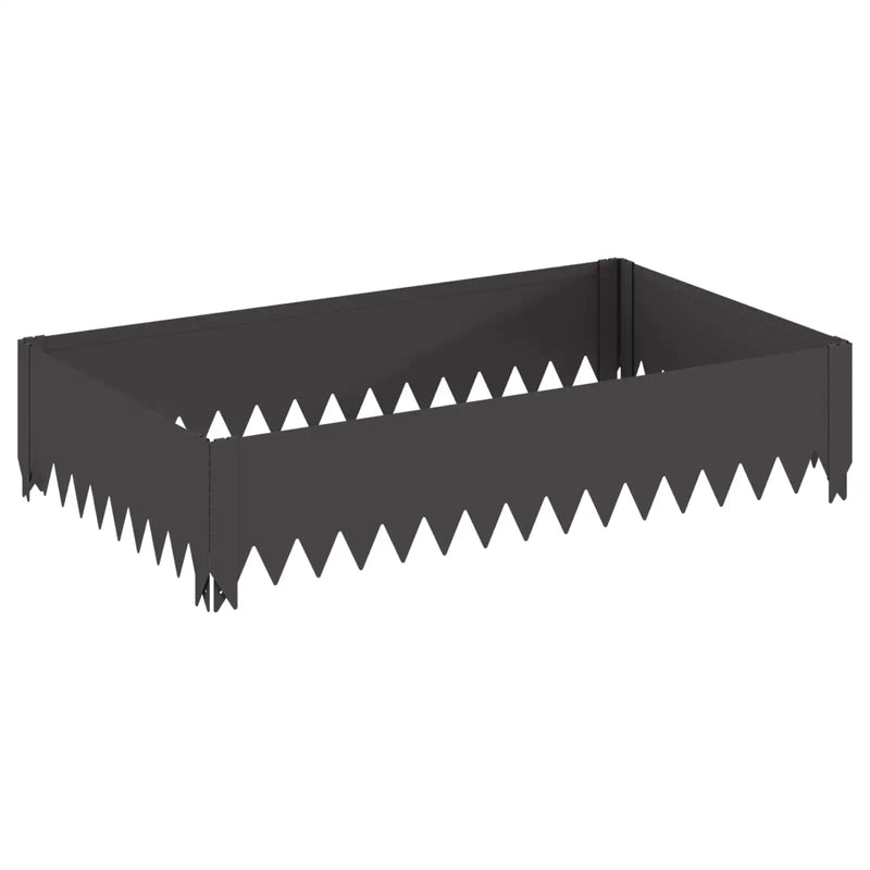 Lawn Edging 100 x 60 x 20 cm Steel Black