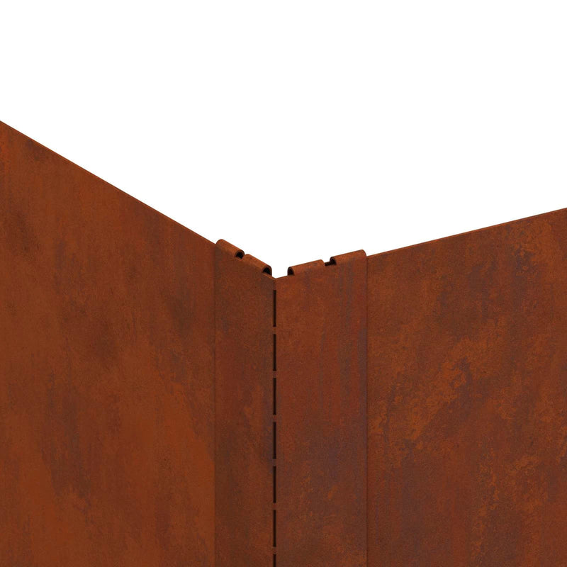 Lawn Edging 100 x 60 x 20 cm Steel Rusty