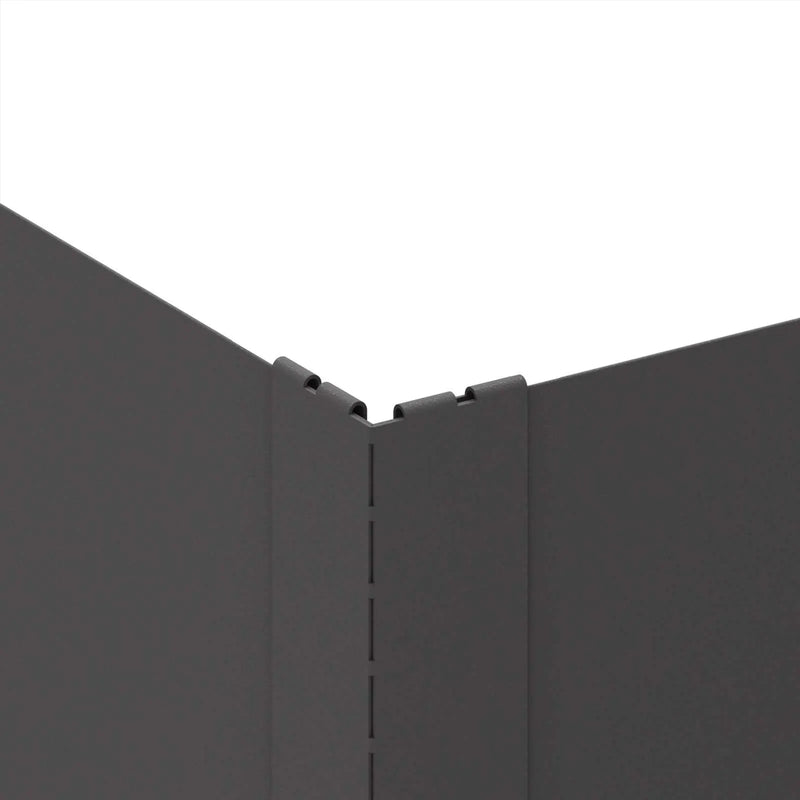 Lawn Edging 100 x 100 x 20 cm Steel Black