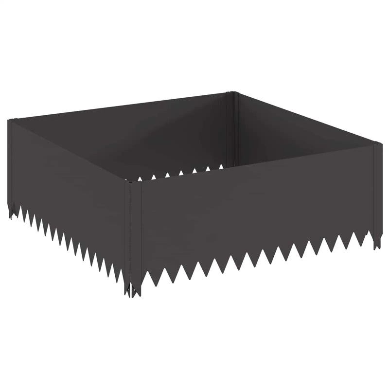 Lawn Edging 100 x 100 x 35 cm Steel Black