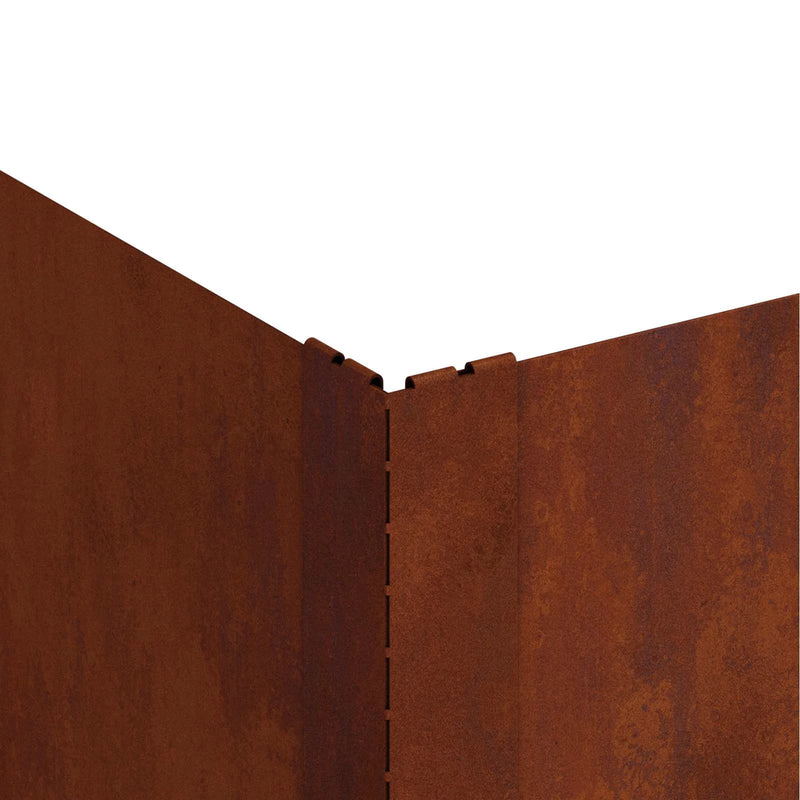 Lawn Edging 100 x 100 x 35 cm Steel Rusty
