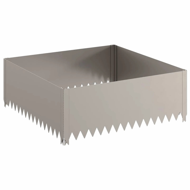 Lawn Edging 100 x 100 x 35 cm Steel Rusty