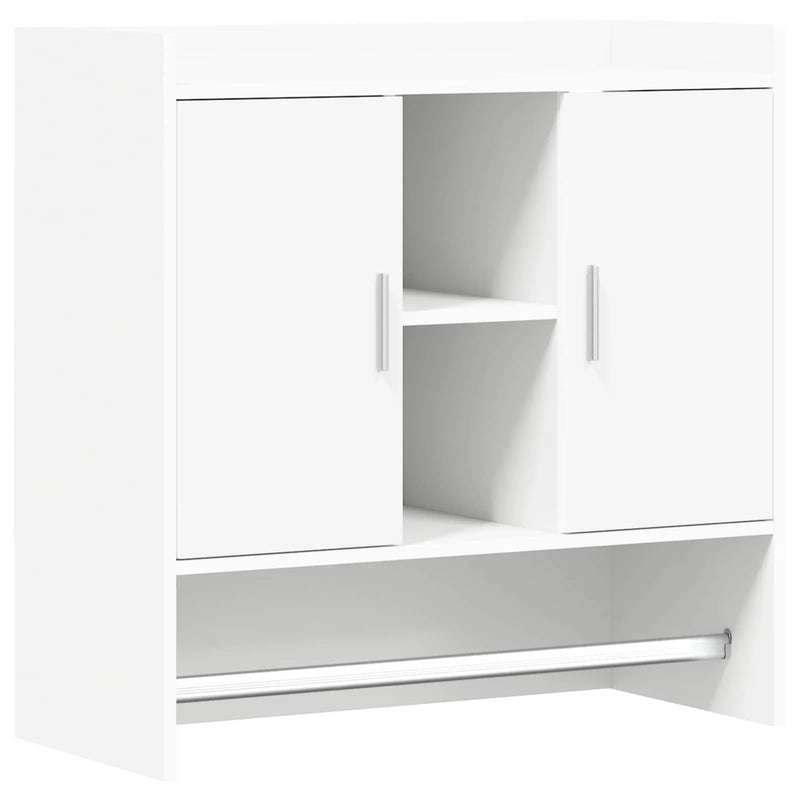 Wall Shelf Wall-Mounted White 80 x 36 x 80 cm Engineered Wood