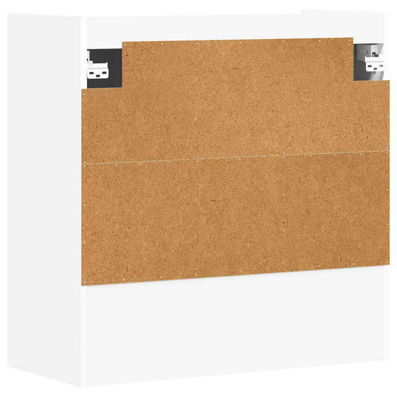 Wall Shelf Wall-Mounted White 80 x 36 x 80 cm Engineered Wood