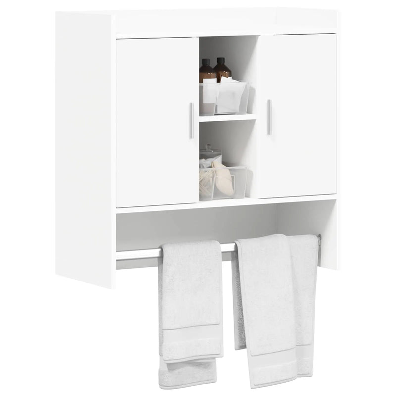 Wall Shelf Wall-Mounted White 80 x 36 x 80 cm Engineered Wood