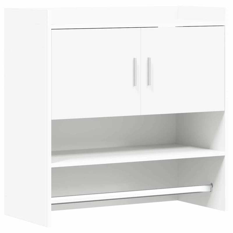 Wall Shelf Wall-Mounted White 80 x 36 x 80 cm Engineered Wood