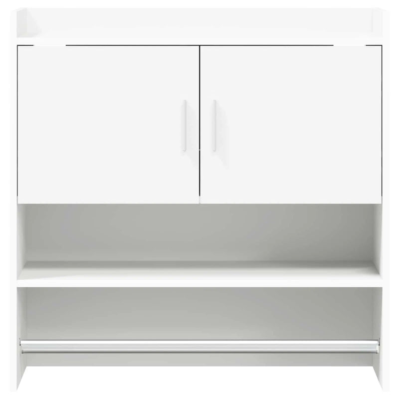 Wall Shelf Wall-Mounted White 80 x 36 x 80 cm Engineered Wood