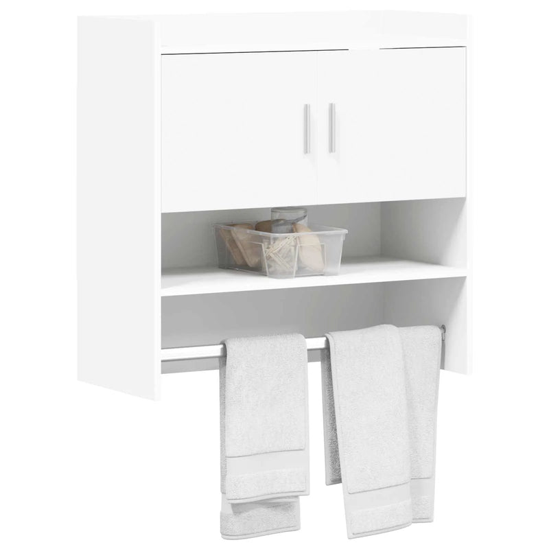 Wall Shelf Wall-Mounted White 80 x 36 x 80 cm Engineered Wood