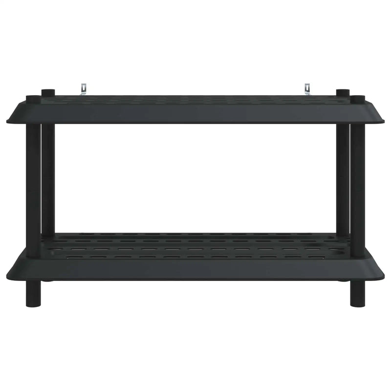 Shelving Unit 2-Tier 100 x 40 x 55.5 cm PP Anthracite