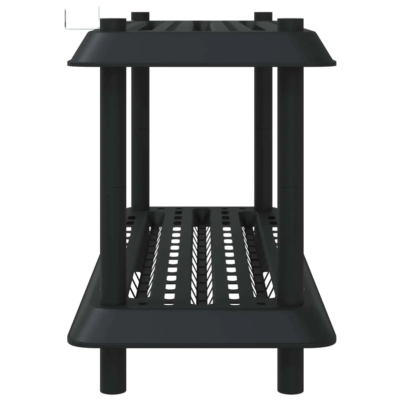 Shelving Unit 2-Tier 100 x 40 x 55.5 cm PP Anthracite