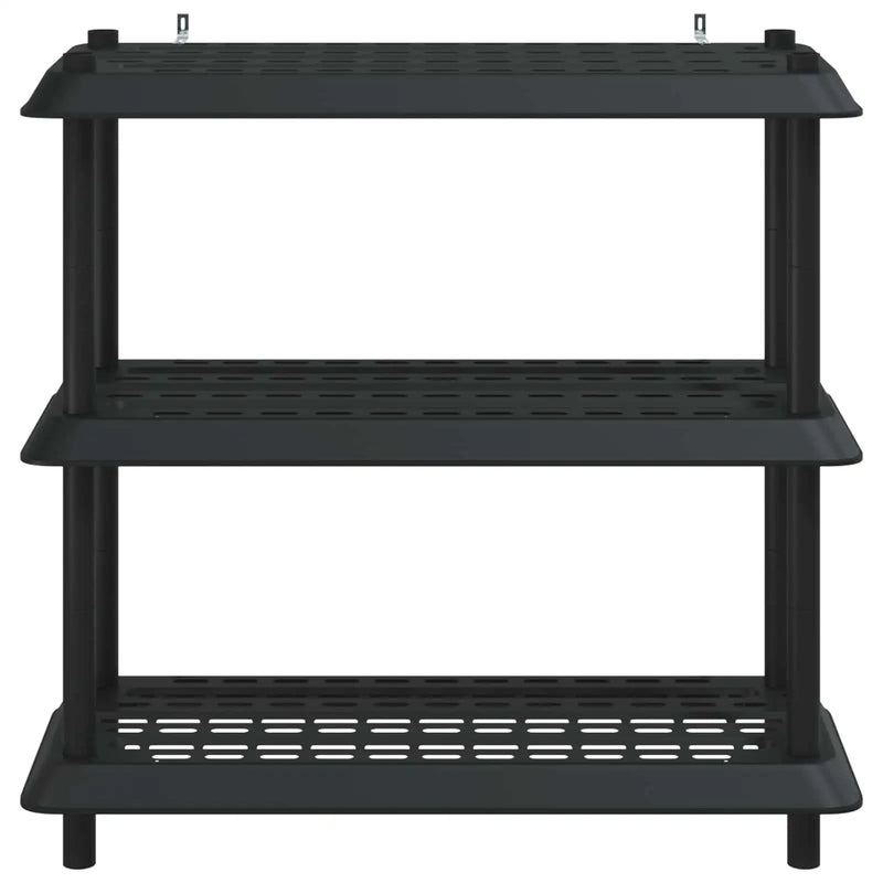 Shelving Unit 3-Tier 100 x 40 x 96 cm PP Anthracite
