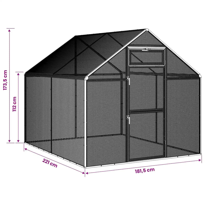 Bird Cage Anthracite 181.5 x 221 x 173.5 cm Welded Wire Mesh