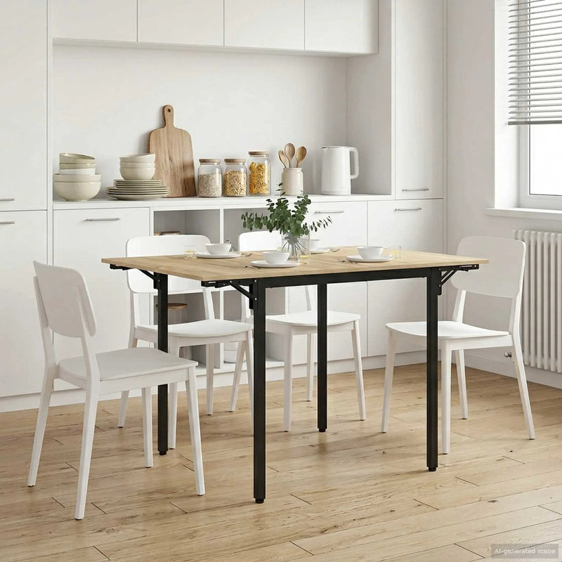 Extendable dining table 120 x 81.5 x 75 cm Engineered Wood