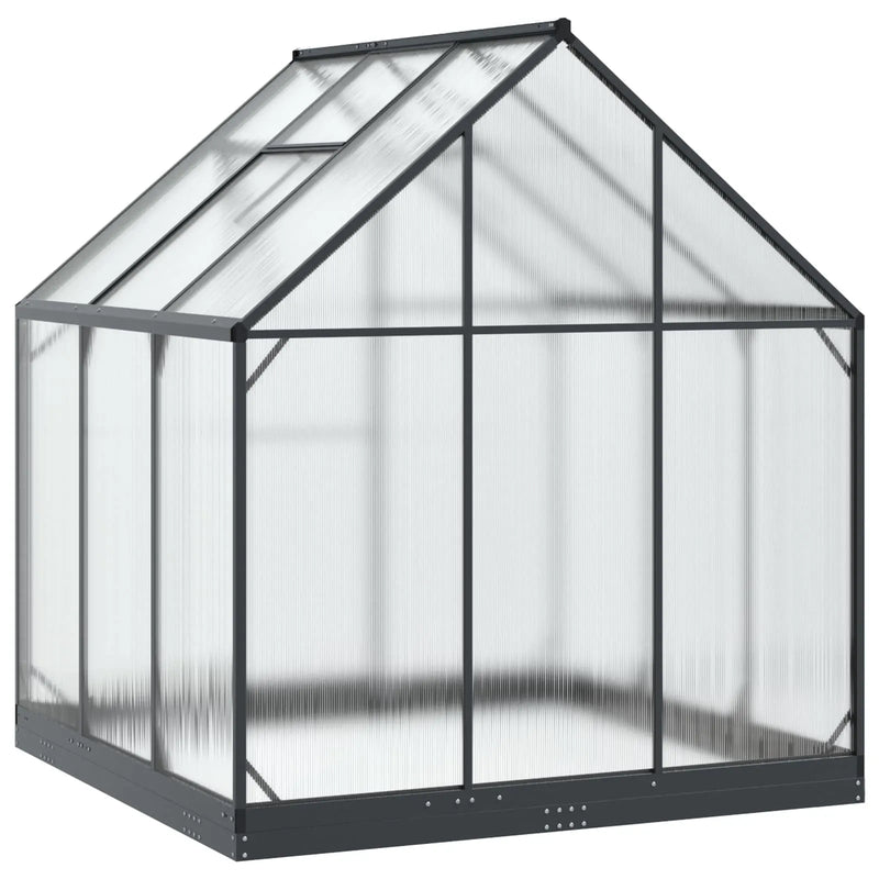 Garden Greenhouse with Door Anthracite 183.5 x 183.5 x 207 cm