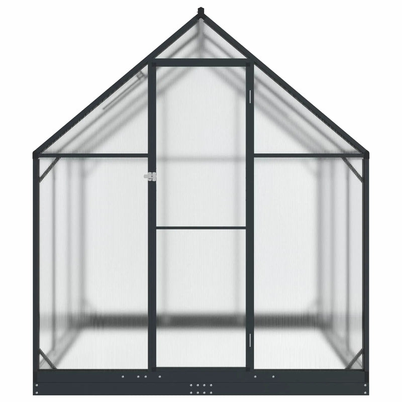 Garden Greenhouse with Door Anthracite 183.5 x 183.5 x 207 cm