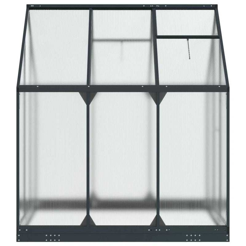 Garden Greenhouse with Door Anthracite 183.5 x 183.5 x 207 cm