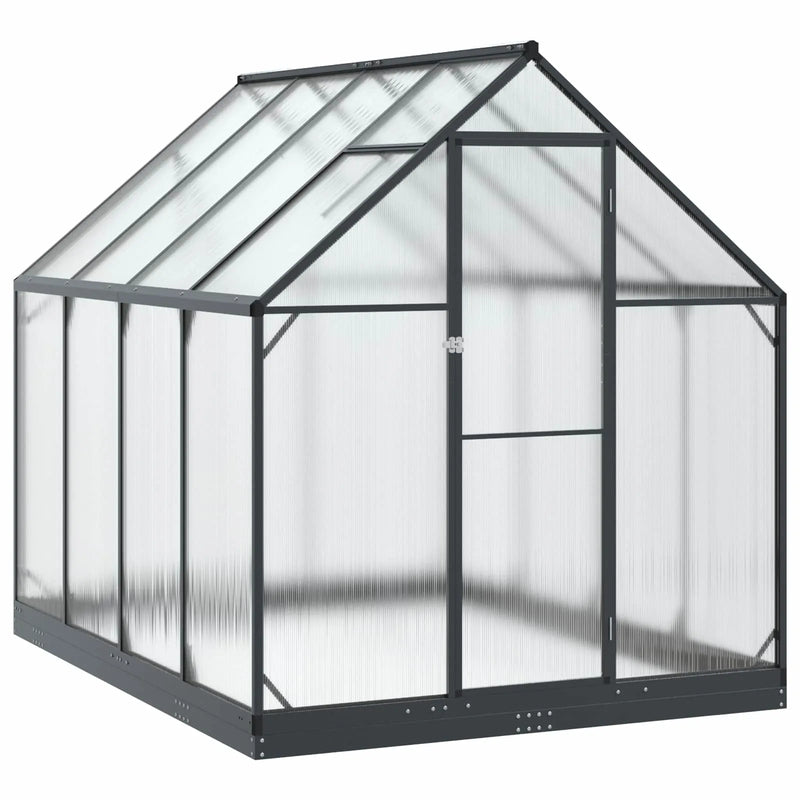 Garden Greenhouse with Door Anthracite 183.5 x 243.5 x 207 cm