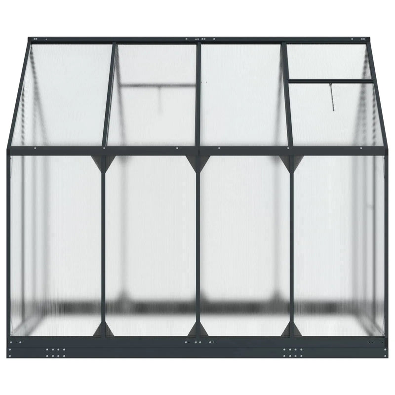 Garden Greenhouse with Door Anthracite 183.5 x 243.5 x 207 cm