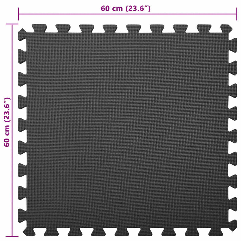 Pool Ground Mat 6 pcs Black 2.16 ��� EVA Foam
