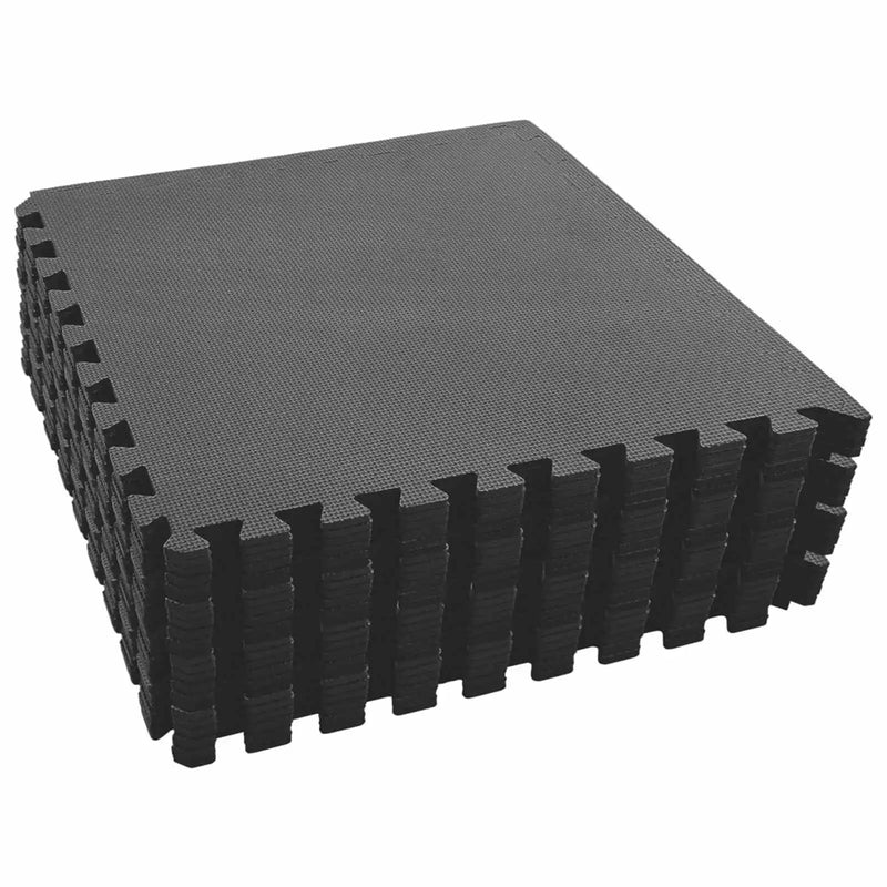 Puzzle Exercise Mats 24 pcs Black 8.64 ��� EVA Foam