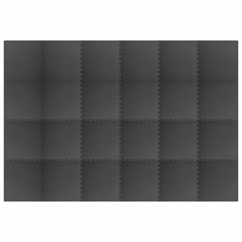 Puzzle Exercise Mats 24 pcs Black 8.64 ��� EVA Foam