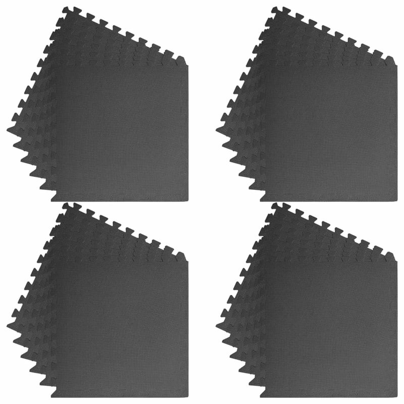 Puzzle Exercise Mats 24 pcs Black 8.64 ��� EVA Foam