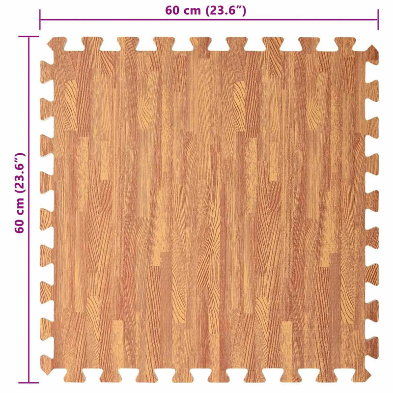 Puzzle Exercise Mats 24 pcs Brown 8.64 ��� EVA Foam