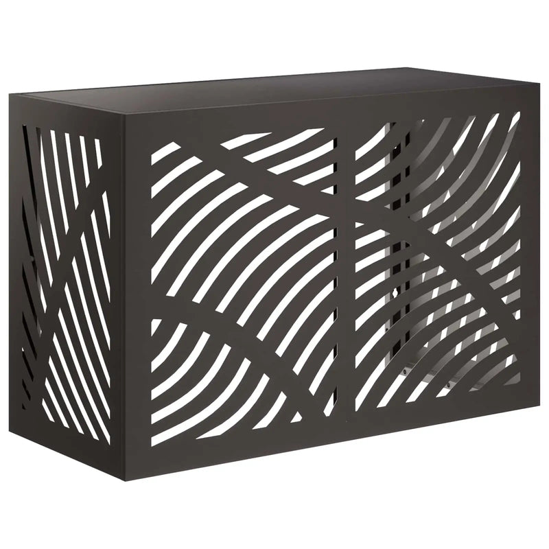 Air Conditioner Cover Black 90 x 40 x 60 cm Steel