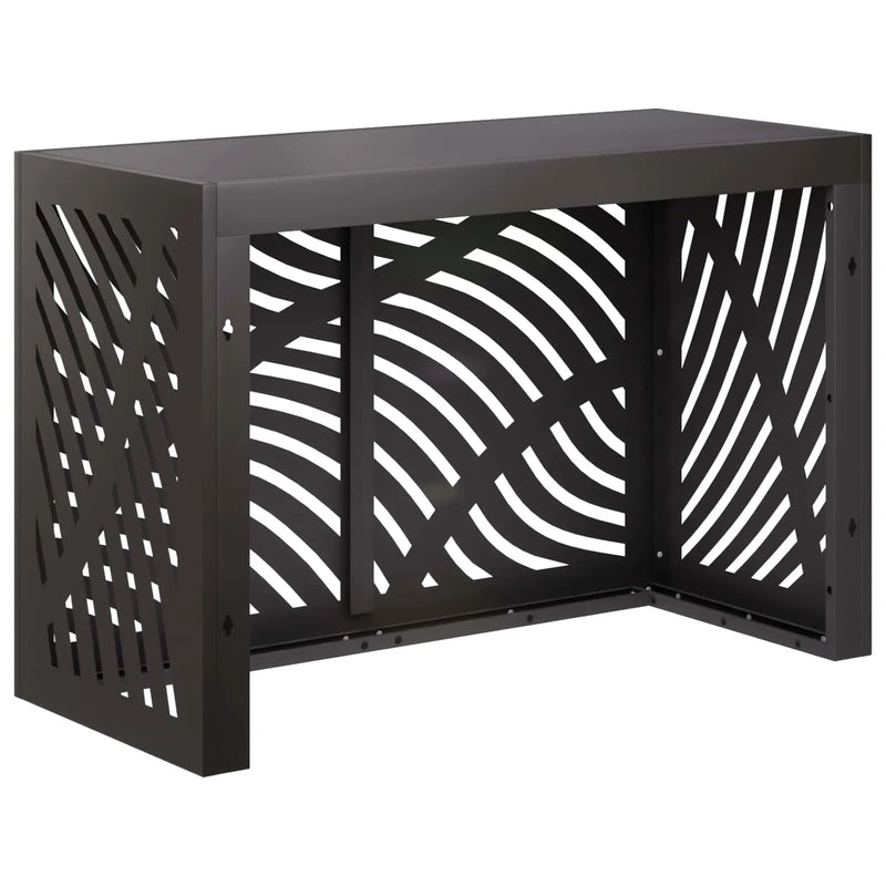 Air Conditioner Cover Black 90 x 40 x 60 cm Steel