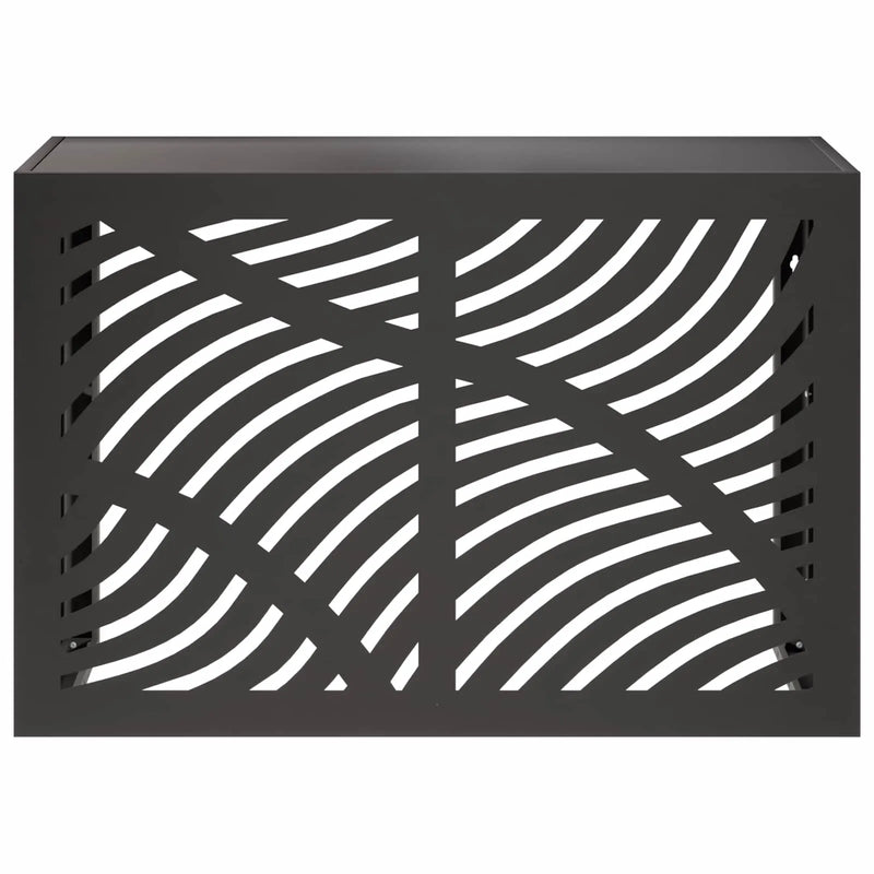 Air Conditioner Cover Black 90 x 40 x 60 cm Steel