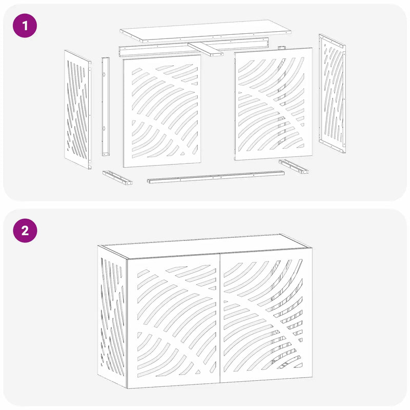 Air Conditioner Cover Anthracite 90 x 40 x 60 cm Steel