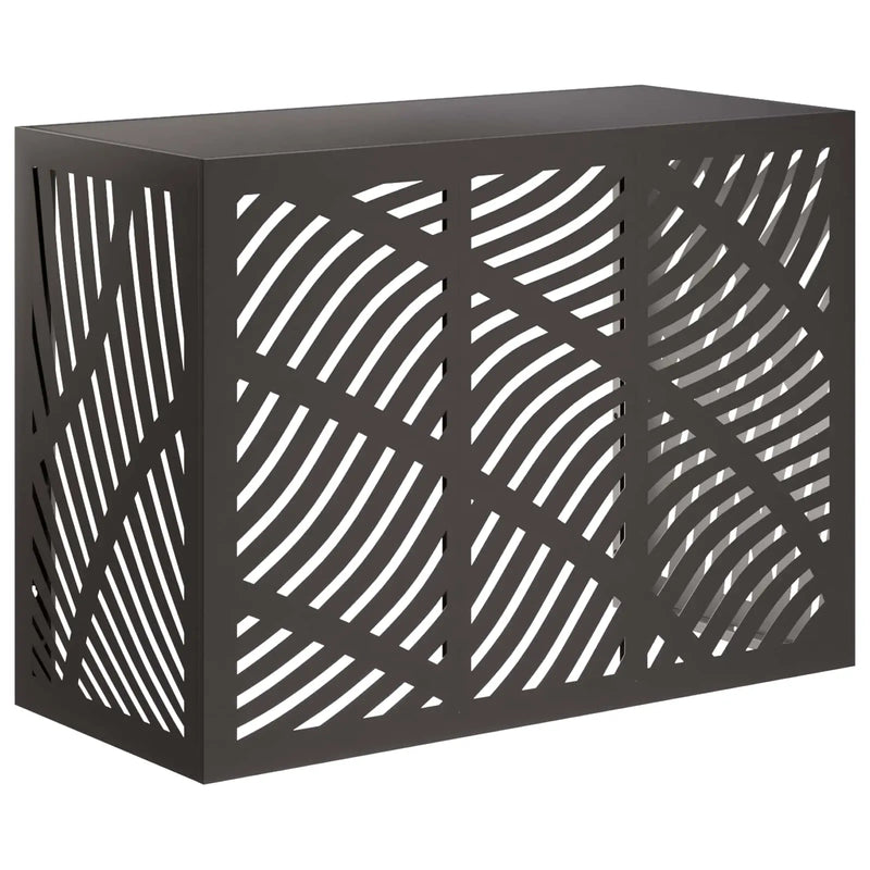 Air Conditioner Cover Black 110 x 50 x 80 cm Steel