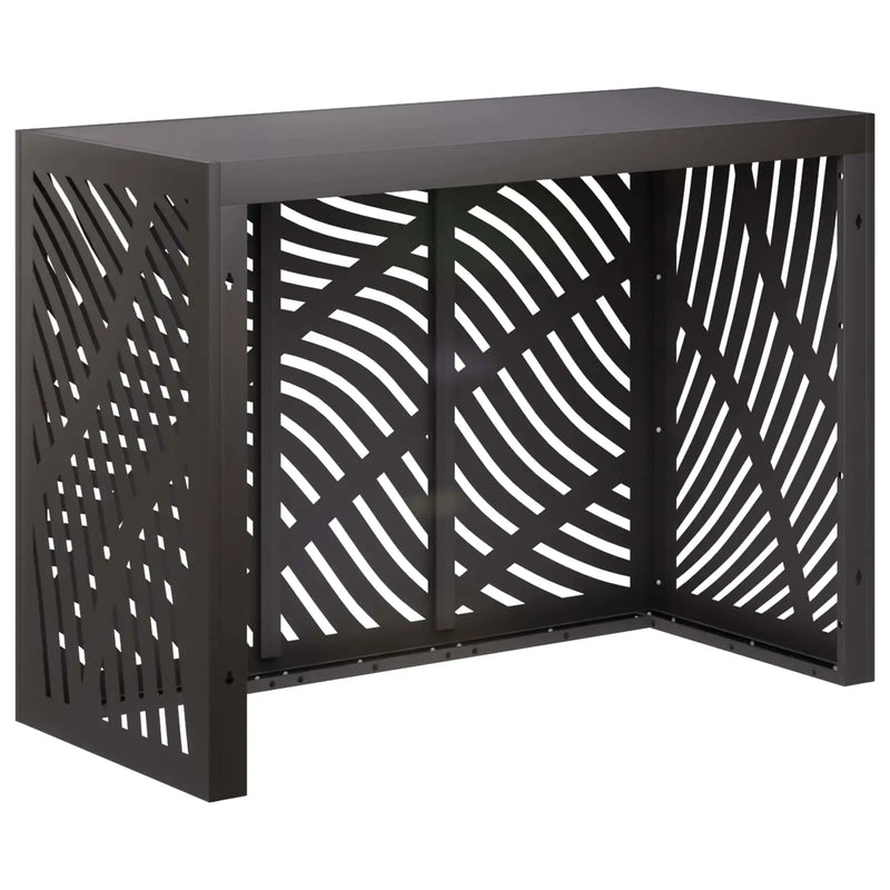 Air Conditioner Cover Black 110 x 50 x 80 cm Steel