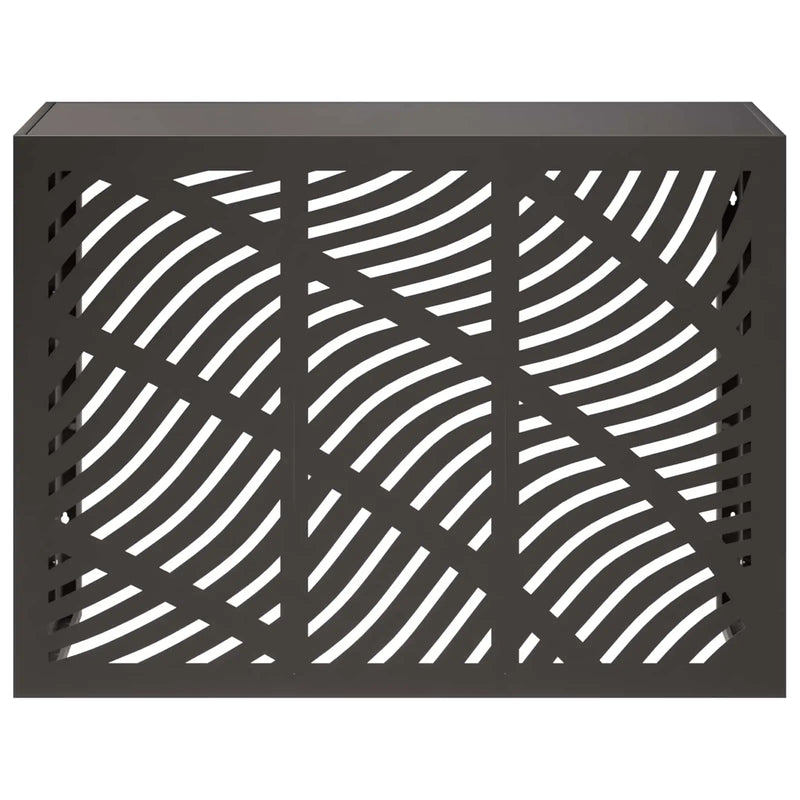Air Conditioner Cover Black 110 x 50 x 80 cm Steel
