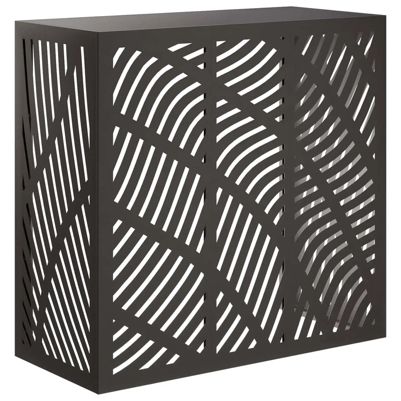 Air Conditioner Cover Black 110 x 50 x 105 cm Steel