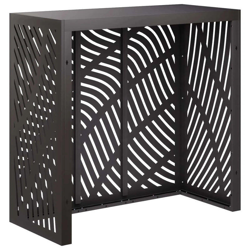 Air Conditioner Cover Black 110 x 50 x 105 cm Steel