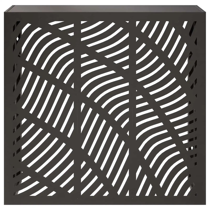 Air Conditioner Cover Black 110 x 50 x 105 cm Steel