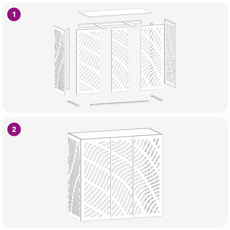 Air Conditioner Cover Anthracite 110 x 50 x 105 cm Steel