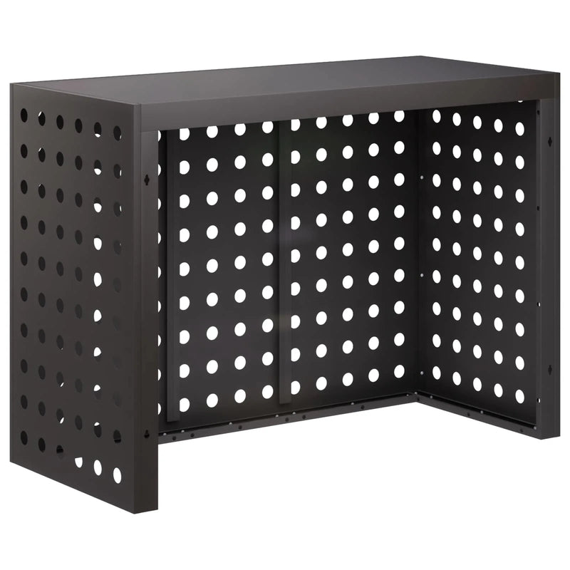 Air Conditioner Cover Black 110 x 50 x 80 cm Steel