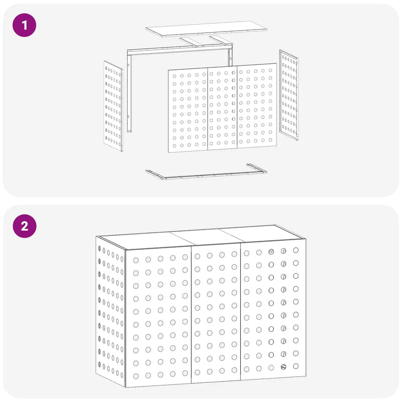 Air Conditioner Cover Anthracite 110 x 50 x 80 cm Steel
