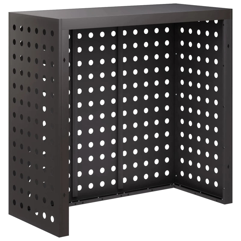 Air Conditioner Cover Black 110 x 50 x 105 cm Steel