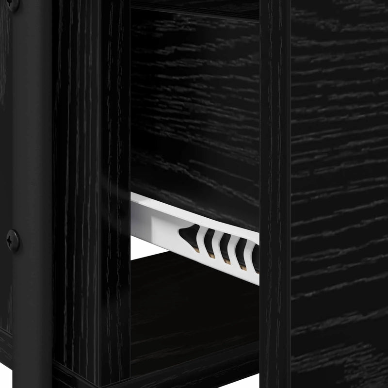Dressing Table with Drawer with Shelf Black Oak Engineered Wood