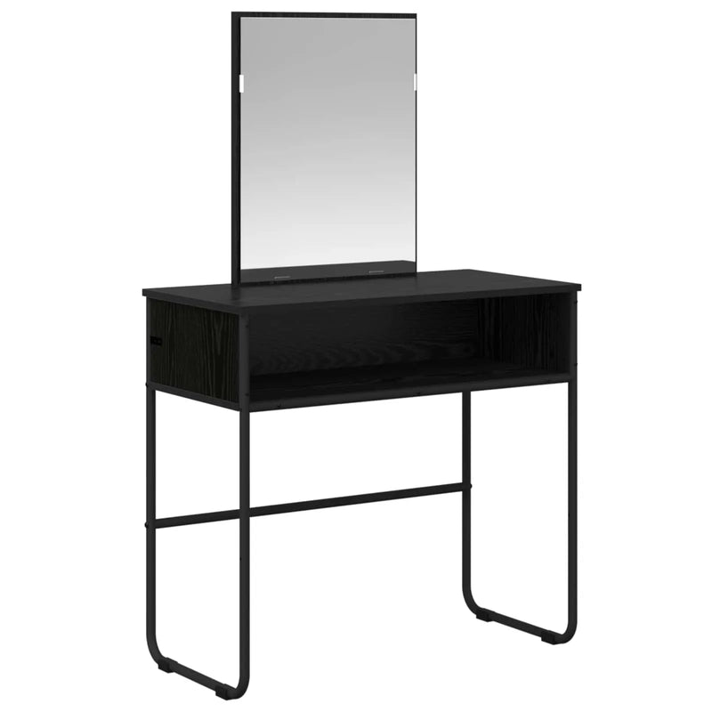 Dressing Table Black Oak 81 x 40 x 131 cm Engineered Wood