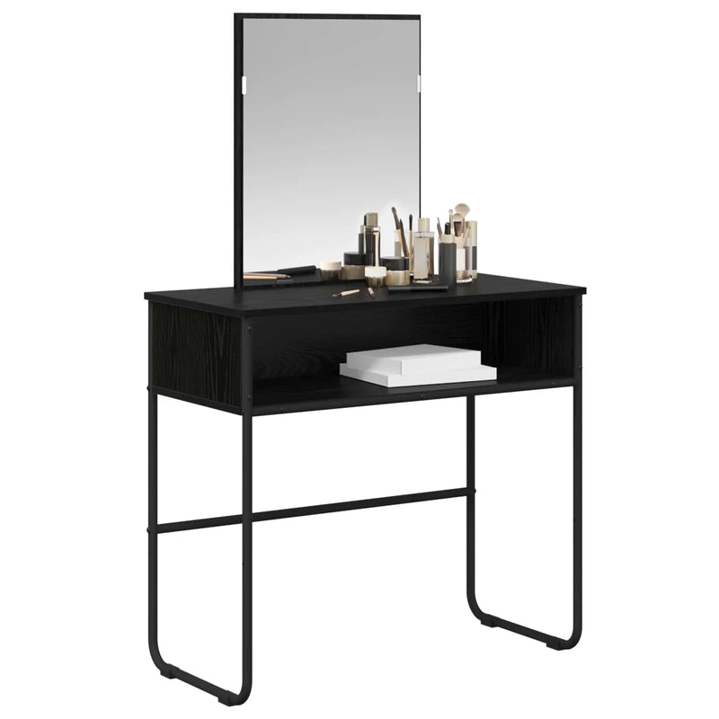 Dressing Table Black Oak 81 x 40 x 131 cm Engineered Wood