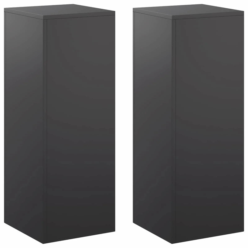 Plant Stand 2 pcs Black 30 x 30 x 80 cm Steel