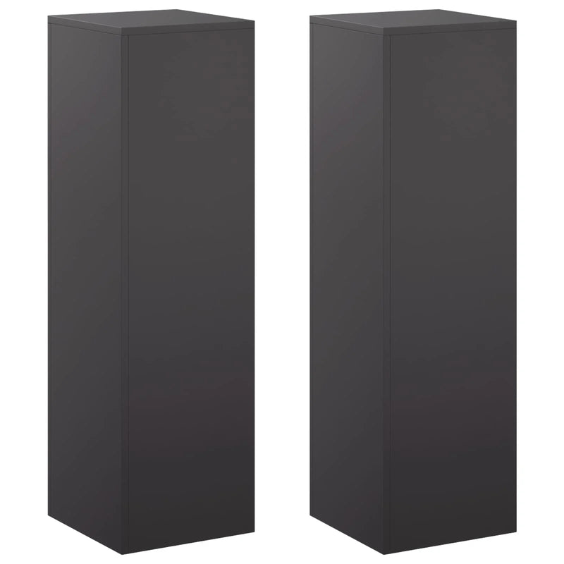 Plant Stand 2 pcs Black 30 x 30 x 100 cm Steel