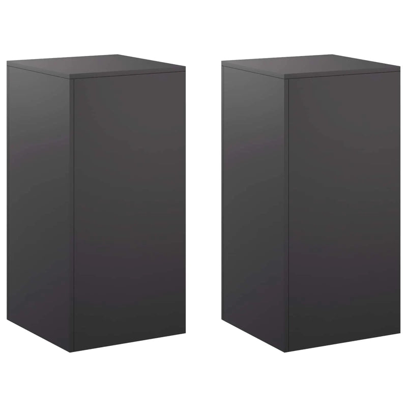 Plant Stand 2 pcs Black 40 x 40 x 80 cm Steel