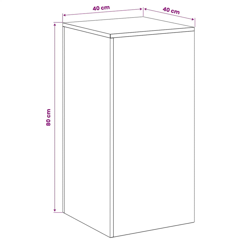 Plant Stand 2 pcs Black 40 x 40 x 80 cm Steel